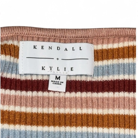 Kendall and Kylie Women’s Multicolor Striped Crossback Top - Picture 5 of 7
